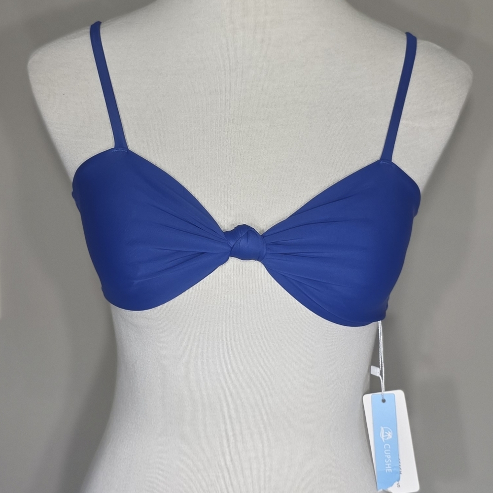 Cupshe Blue Bikini Top Women's Size Small NWT